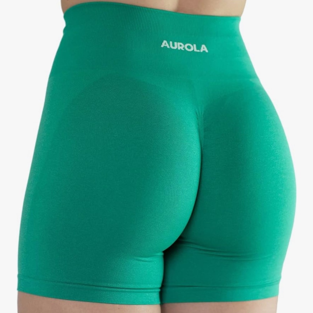 Green Aurola Gym Shorts